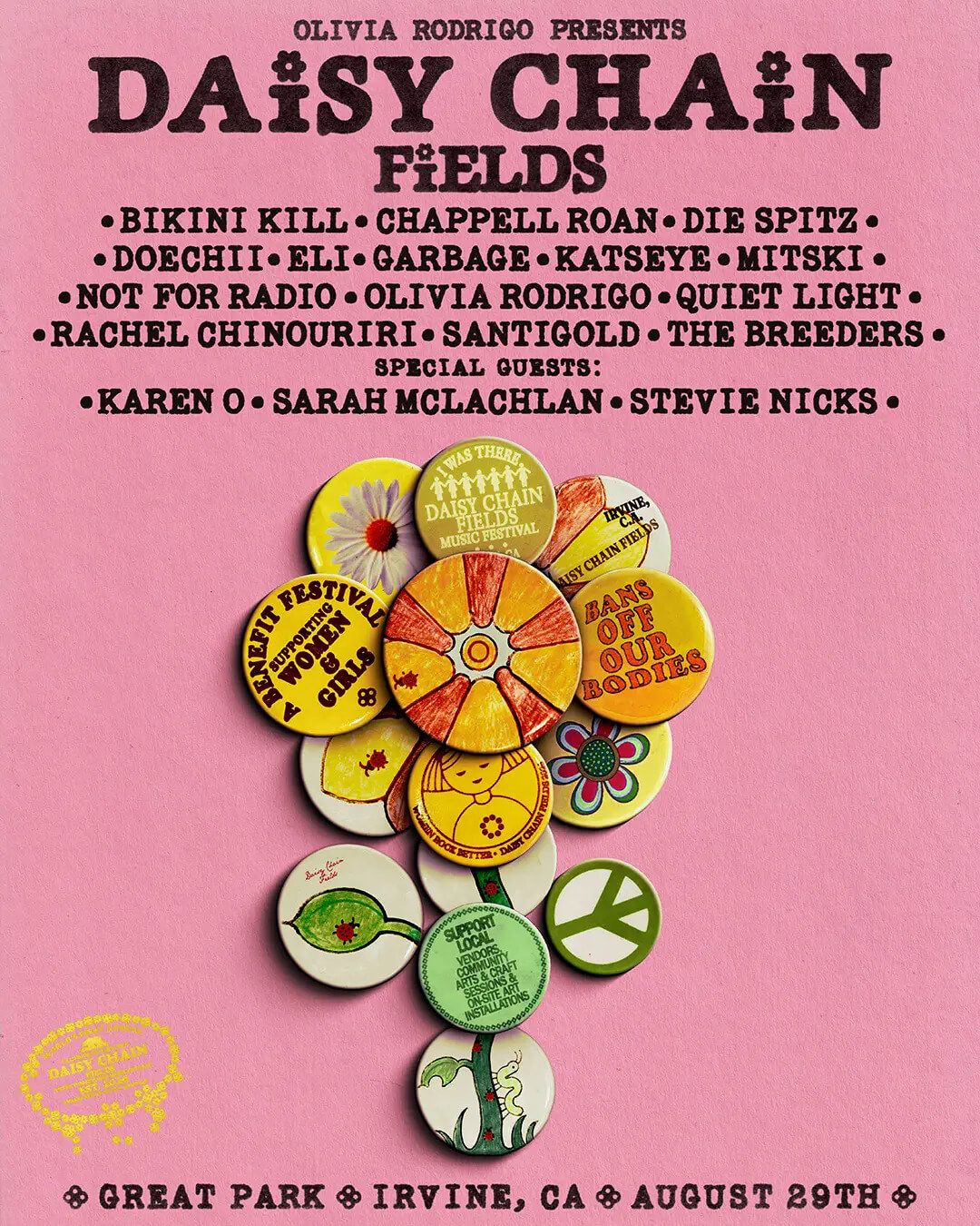Daisy Chain Fields event poster