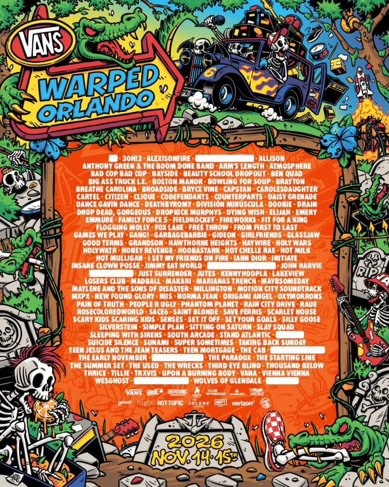 Vans Warped Tour Orlando event poster